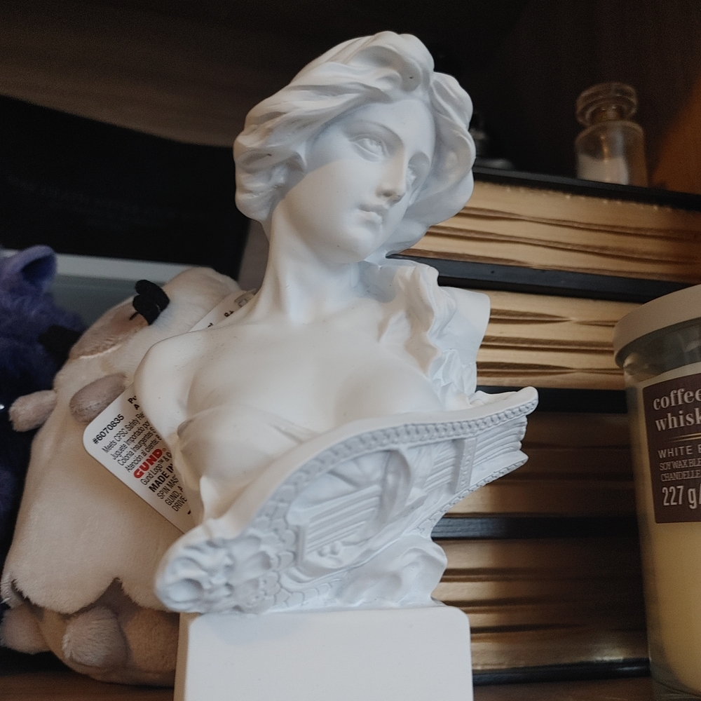 Elegant Greek Mythology Goddess Artemis White Bust Sculpture